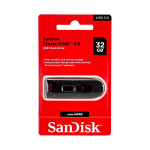 SANDISK CRUZER GLIDE 32GB USB 3.0 FLASH DRIVE