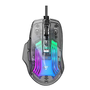 HAVIT MS1011SE PROGRAMMABLE TRANSPARENT GAMING MOUSE