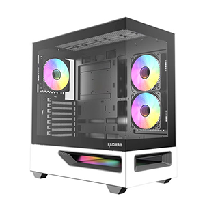RAIDMAX HURRIKAN H200 ARGB MID TOWER CASE WITH 3 ARGB FANS