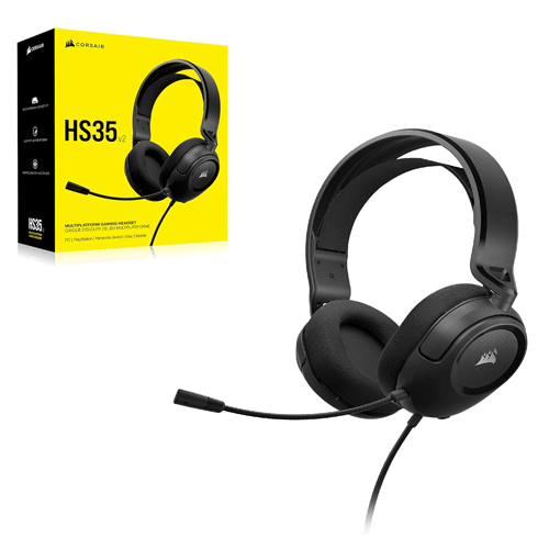 CORSAIR HS35 V2 CARBON MULTIPLATFORM GAMING HEADSET