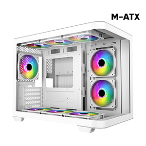 ARMAGGEDDON AQUARON X CURVE 285 WHITE GAMING CASE
